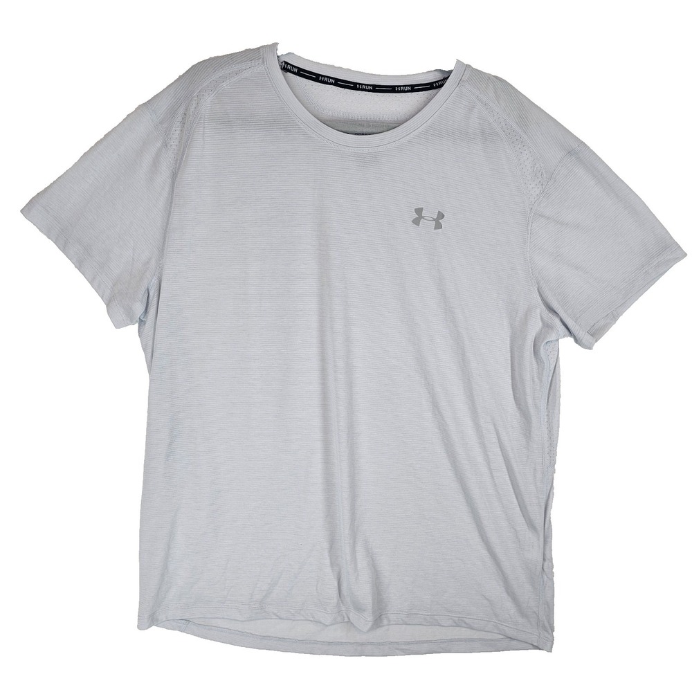 Mens XXL Under Armour Heat Gear The Streaker 2.0 Short Tee T-shirt gray